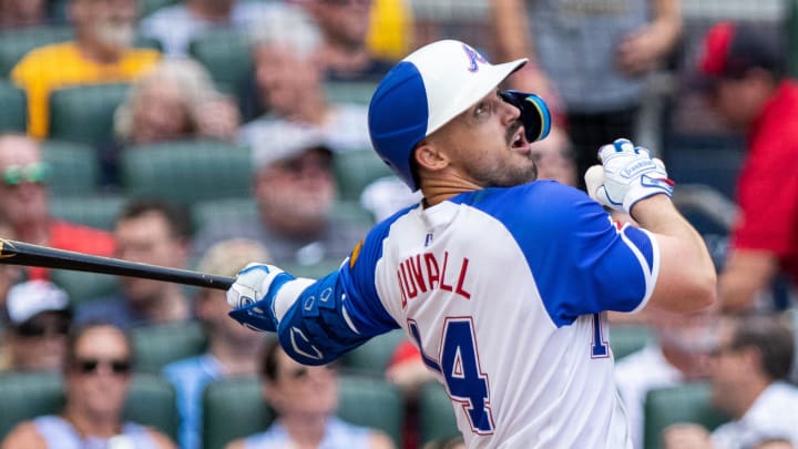 Atlanta Braves outfielder Adam Duvall was on base in all-three games vs. the Pittsburgh Pirates Atlanta Braves outfielder Adam Duvall was on base in all-three games vs. the Pittsburgh Pirates