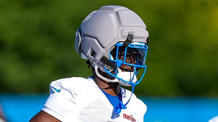 Detroit Lions cornerback Ennis Rakestraw Jr. (2) practices during training camp Detroit Lions cornerback Ennis Rakestraw Jr. (2) practices during training camp