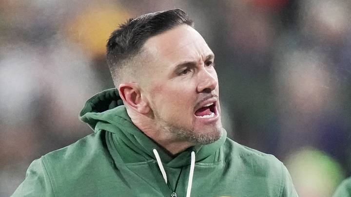 Green Bay Packers coach Matt LaFleur yells at an official during last year's home win against the Bears. Green Bay Packers coach Matt LaFleur yells at an official during last year's home win against the Bears.