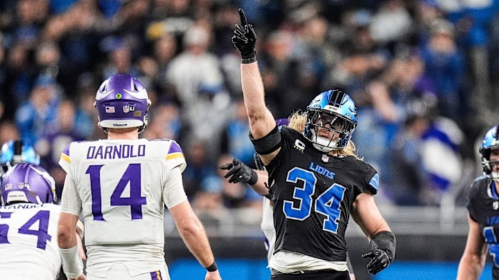Detroit Lions linebacker Alex Anzalone (34). Detroit Lions linebacker Alex Anzalone (34).