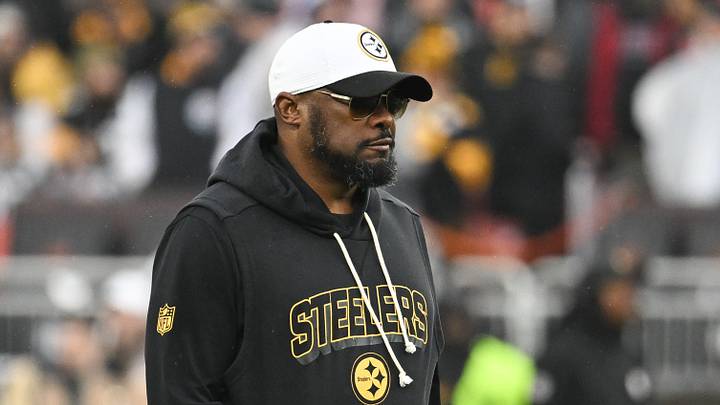 Dec 28, 2025; Cleveland, Ohio, USA; Pittsburgh Steelers head coach Mike Tomlin looks on before the game against the Cleveland Browns at Huntington Bank Field. Mandatory Credit: Ken Blaze-Imagn Images