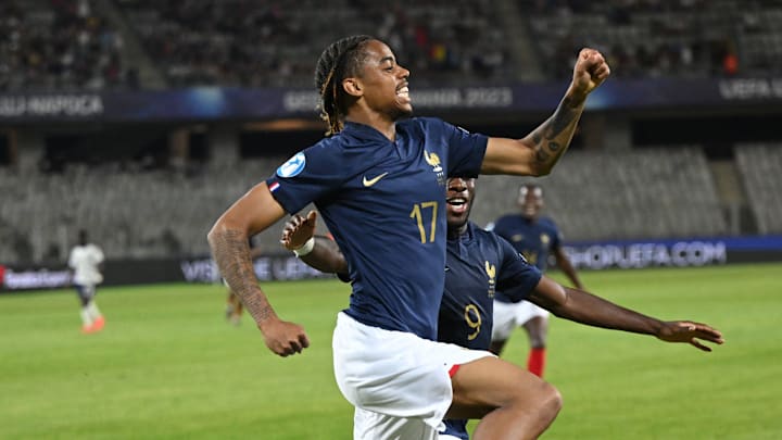 Bradley Barcola a marqué face à l'Italie. Bradley Barcola a marqué face à l'Italie.