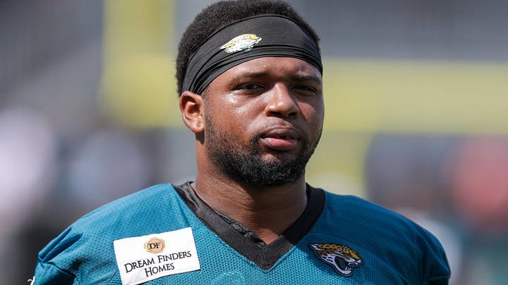 Jul 25, 2025; Jacksonville, FL, USA; Jacksonville Jaguars guard Sal Wormley (61) participates in training camp at Miller Electric Center. 