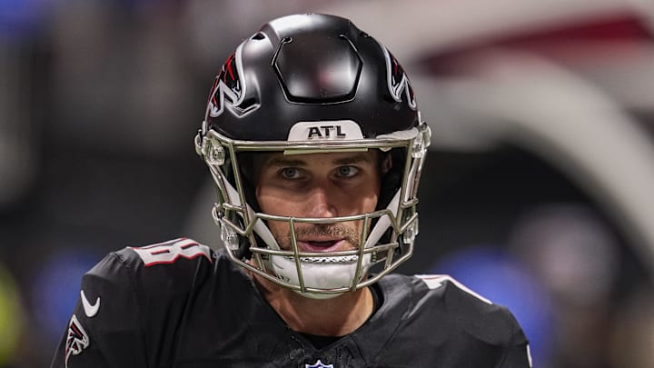 Jan 4, 2026; Atlanta, Georgia, USA; Atlanta Falcons quarterback Kirk Cousins (18) on the field before the game against the New Orleans Saints at Mercedes-Benz Stadium. Mandatory Credit: Dale Zanine-Imagn Images