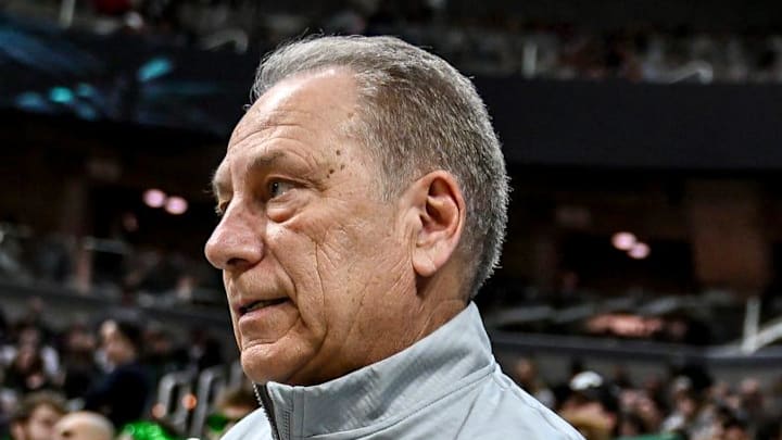 Michigan State's head coach Tom Izzo slaps hands with fans before the game against Ohio State on Sunday, Feb. 22, 2026, at the Breslin Center in East Lansing. Michigan State's head coach Tom Izzo slaps hands with fans before the game against Ohio State on Sunday, Feb. 22, 2026, at the Breslin Center in East Lansing.