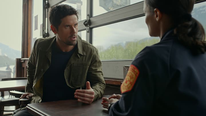 Benjamin Hollingsworth as Dan Brady and Kandyse McClure as Kaia Bryan in Episode #703 of Virgin River S7