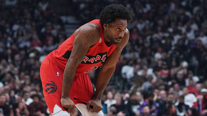 Oct 21, 2026; Toronto, Ontario, CAN;  Toronto Raptors forward Kawhi Leonard (2) waits for play to start against the Chicago Bulls during the first quarter at Scotiabank Arena.  Mandatory Credit: Nick Turchiaro-Imagn Images