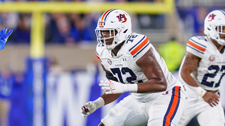 Izavion Miller was named SEC Offensive Lineman of the Week in the Auburn Tigers win over the Kentucky Wildcats in 2024.