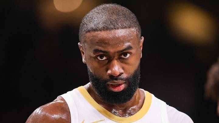 Jan 17, 2026; Atlanta, Georgia, USA; Boston Celtics guard Jaylen Brown (7) in action against the Atlanta Hawks in the first quarter at State Farm Arena. Mandatory Credit: Brett Davis-Imagn Images