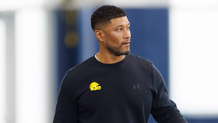 Head coach Marcus Freeman during Notre Dame football's Pro Day at Irish Athletic Center on Tuesday, March 24, 2026, in South Bend. Head coach Marcus Freeman during Notre Dame football's Pro Day at Irish Athletic Center on Tuesday, March 24, 2026, in South Bend.