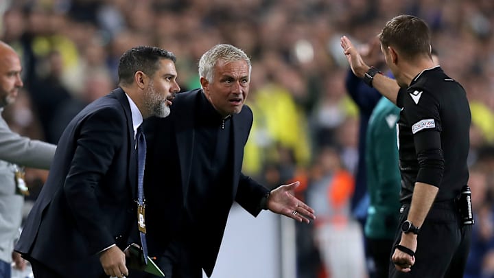 Mourinho was sent to the stands Mourinho was sent to the stands