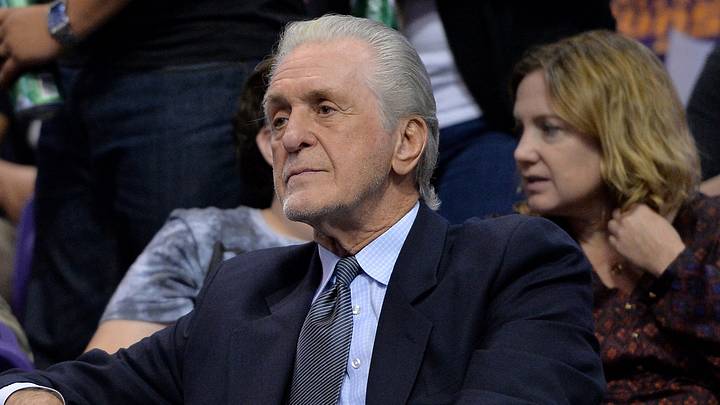 Nov 8, 2017; Phoenix, AZ, USA; Miami Heat president Pat Riley watches a game between the Miami Heat and Phoenix Suns at Talking Stick Resort Arena. Mandatory Credit: Jennifer Stewart-USA TODAY Sports Nov 8, 2017; Phoenix, AZ, USA; Miami Heat president Pat Riley watches a game between the Miami Heat and Phoenix Suns at Talking Stick Resort Arena. Mandatory Credit: Jennifer Stewart-USA TODAY Sports
