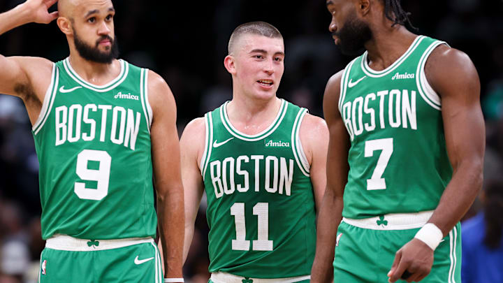 Boston Celtics, Payton Pritchard, NBA three-point record, Jayson Tatum, Derrick White