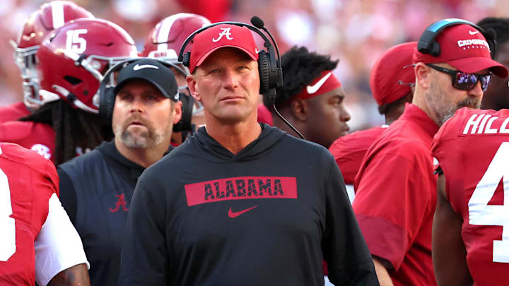 Alabama Crimson Tide head coach Kalen DeBoer