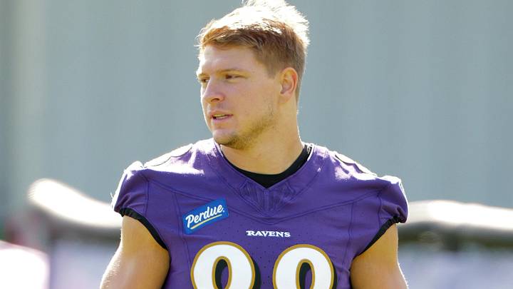 Baltimore Ravens tight end Matt Hibner Baltimore Ravens tight end Matt Hibner