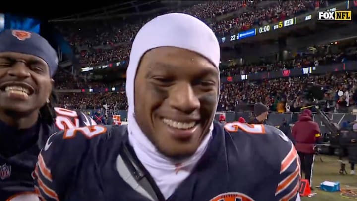 Bears receiver DJ Moore gave an iconic post-game interview after beating rival Packers.