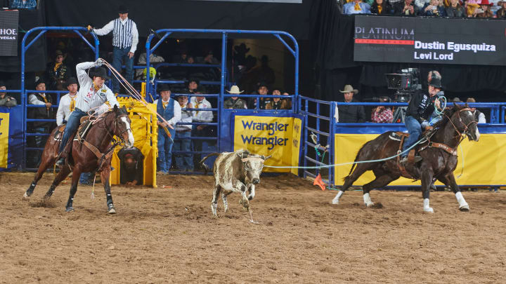 The team roping duo of Dustin Egusquiza and Levi Lord picked up another big payday in Guymon, Okla., over the weekend, putting them another step closer to a return to NFR. 