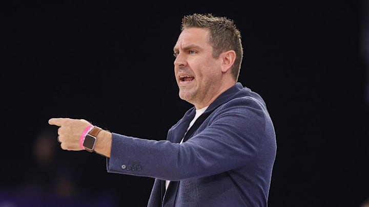 Mar 6, 2026; Duluth, GA, USA; Clemson Tigers head coach Shawn Poppie on the sideline against the Duke Blue Devils in the first quarter at Gas South Arena. Mandatory Credit: Brett Davis-Imagn Images
Mar 6, 2026; Duluth, GA, USA; Clemson Tigers head coach Shawn Poppie on the sideline against the Duke Blue Devils in the first quarter at Gas South Arena. Mandatory Credit: Brett Davis-Imagn Images