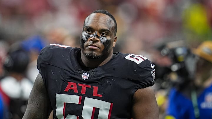 Atlanta Falcons guard Kyle Hinton