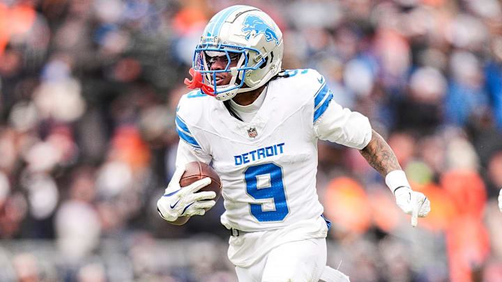 Detroit Lions wide receiver Jameson Williams (9). Detroit Lions wide receiver Jameson Williams (9).