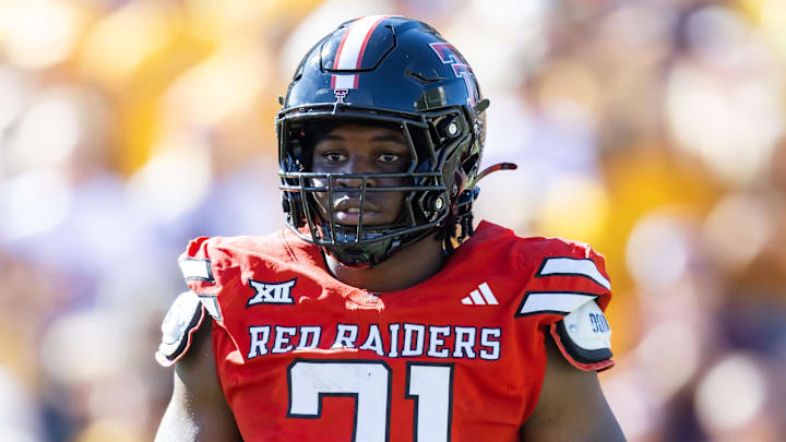 Oct 18, 2025; Tempe, Arizona, USA; Texas Tech Red Raiders linebacker David Bailey (31) against the Arizona State Sun Devils at Mountain America Stadium. Mandatory Credit: Mark J. Rebilas-Imagn Images