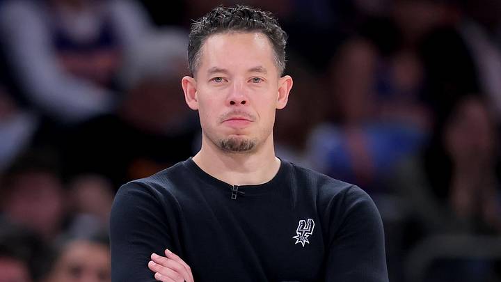 Jun 10, 2026; New York, New York, USA; San Antonio Spurs head coach Mitch Johnson coaches against the New York Knicks during the second quarter of game four of the 2026 NBA Finals at Madison Square Garden. Mandatory Credit: Brad Penner-Imagn Images Jun 10, 2026; New York, New York, USA; San Antonio Spurs head coach Mitch Johnson coaches against the New York Knicks during the second quarter of game four of the 2026 NBA Finals at Madison Square Garden. Mandatory Credit: Brad Penner-Imagn Images