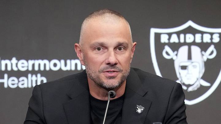 Apr 24, 2026; Henderson, NV, USA; Las Vegas Raiders quarterback Fernando Mendoza (right) and general manager John Spytek at introductory press conference at Intermountain Health Performance Center after being selected as the No. 1 pick in the 2026 NFL Draft. Mandatory Credit: Kirby Lee-Imagn Images Apr 24, 2026; Henderson, NV, USA; Las Vegas Raiders quarterback Fernando Mendoza (right) and general manager John Spytek at introductory press conference at Intermountain Health Performance Center after being selected as the No. 1 pick in the 2026 NFL Draft. Mandatory Credit: Kirby Lee-Imagn Images