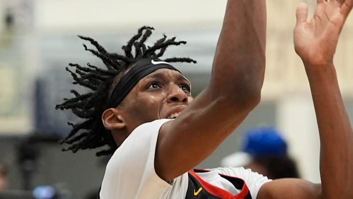 PSA Cardinals’ Dylan Mingo (2) shoots the ball during a game at Nike EYBL at the Memphis Sports & Events Center on Saturday, May 17, 2025.