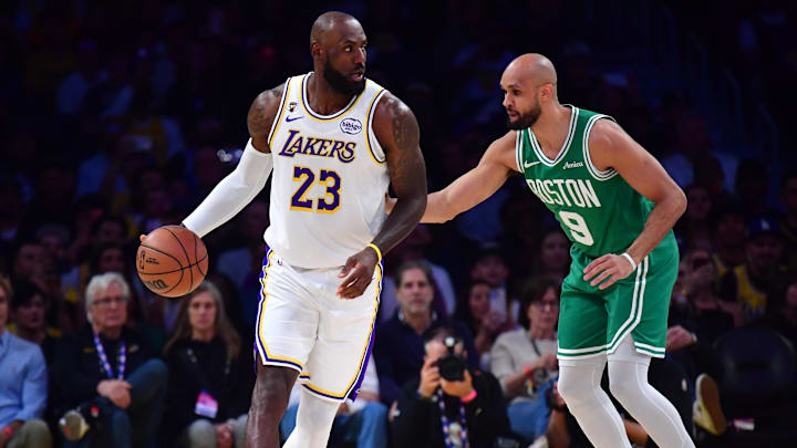 The Lakers got blown out by the Celtics for a season sweep on Sunday night. The Lakers got blown out by the Celtics for a season sweep on Sunday night.