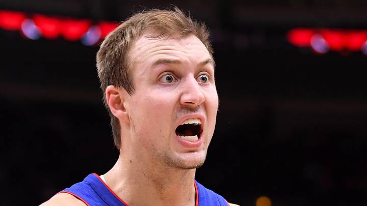 Nov 1, 2019; Chicago, IL, USA; Detroit Pistons guard Luke Kennard (5) reacts to a foul call against the Chicago Bulls during the second half at the United Center. Mandatory Credit: Mike DiNovo-USA TODAY Sports Nov 1, 2019; Chicago, IL, USA; Detroit Pistons guard Luke Kennard (5) reacts to a foul call against the Chicago Bulls during the second half at the United Center. Mandatory Credit: Mike DiNovo-USA TODAY Sports