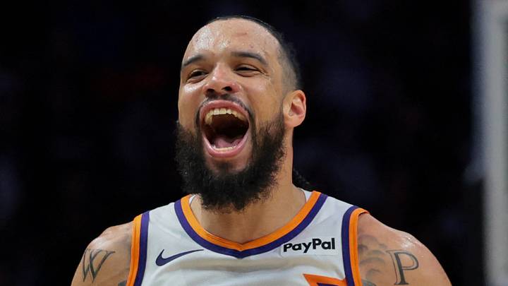 Phoenix Suns forward Dillon Brooks (3) reacts against the Miami Heat during the third quarter on January 13, 2026. Phoenix Suns forward Dillon Brooks (3) reacts against the Miami Heat during the third quarter on January 13, 2026.