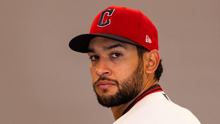 Feb 19, 2026; Goodyear, AZ, USA; Cleveland Guardians pitcher Daniel Espino (66) during media day in Goodyear. Mandatory Credit: Arianna Grainey-Imagn Images Feb 19, 2026; Goodyear, AZ, USA; Cleveland Guardians pitcher Daniel Espino (66) during media day in Goodyear. Mandatory Credit: Arianna Grainey-Imagn Images