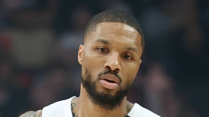 Portland Trail Blazers guard Damian Lillard heads back on defense after scoring against the Golden State Warriors. Portland Trail Blazers guard Damian Lillard heads back on defense after scoring against the Golden State Warriors.