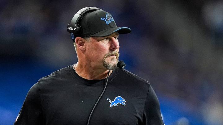 Detroit Lions head coach Dan Campbell on sideline against Saints Detroit Lions head coach Dan Campbell on sideline against Saints