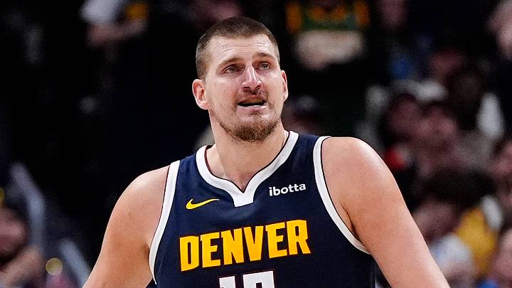 Dec 15, 2025; Denver, Colorado, USA; Denver Nuggets center Nikola Jokic (15) reacts after a three point basket in the fourth quarter against the Houston Rockets at Ball Arena. Mandatory Credit: Ron Chenoy-Imagn Images Dec 15, 2025; Denver, Colorado, USA; Denver Nuggets center Nikola Jokic (15) reacts after a three point basket in the fourth quarter against the Houston Rockets at Ball Arena. Mandatory Credit: Ron Chenoy-Imagn Images