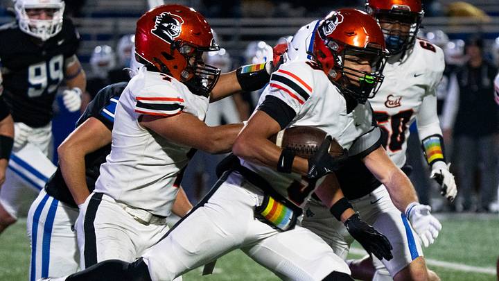 Sioux City East's Callan Koch runs the ball during 5A playoff football game at Waukee Northwest High School on Friday, Nov. 7, 2025, in Waukee. Sioux City East's Callan Koch runs the ball during 5A playoff football game at Waukee Northwest High School on Friday, Nov. 7, 2025, in Waukee.