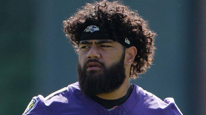 Baltimore Ravens guard Vega Ioane