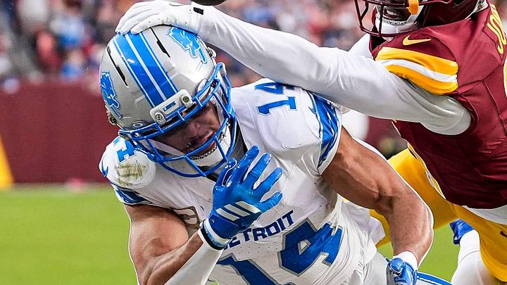 Detroit Lions wide receiver Amon-Ra St. Brown Detroit Lions wide receiver Amon-Ra St. Brown