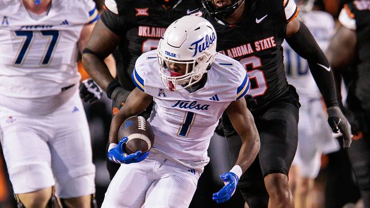 Tulsa Golden Hurricane running back Braylin Presley. Tulsa Golden Hurricane running back Braylin Presley.