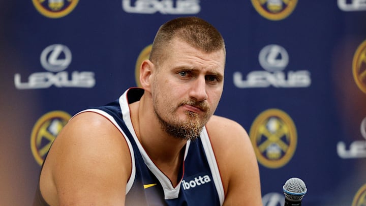 Denver Nuggets center Nikola Jokic (15) during Denver Nuggets Media Day. 