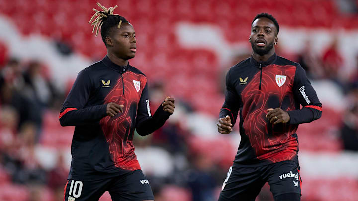 Nico Williams (left) and Iñaki Williams are unavailable to play against Manchester United.