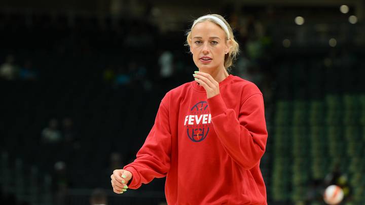 Indiana Fever guard Sophie Cunningham (8) before a game. Indiana Fever guard Sophie Cunningham (8) before a game.