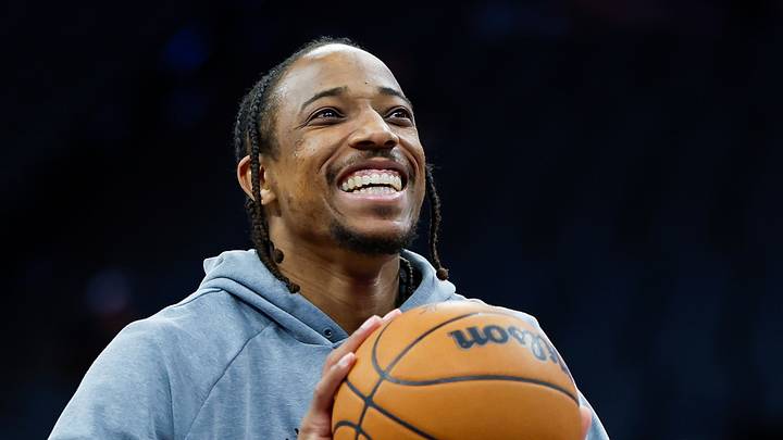 Mar 19, 2026; Sacramento, California, USA; Sacramento Kings guard DeMar DeRozan (10) warms up before the game against the Philadelphia 76ers at Golden 1 Center. Mandatory Credit: Sergio Estrada-Imagn Images Mar 19, 2026; Sacramento, California, USA; Sacramento Kings guard DeMar DeRozan (10) warms up before the game against the Philadelphia 76ers at Golden 1 Center. Mandatory Credit: Sergio Estrada-Imagn Images