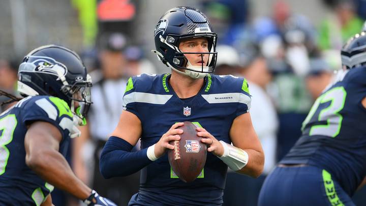 Aug 15, 2026; Seattle, Washington, USA; Seattle Seahawks quarterback Drew Lock (2) during the game against the Dallas Cowboys at Lumen Field. Mandatory Credit: Steven Bisig-Imagn Images Aug 15, 2026; Seattle, Washington, USA; Seattle Seahawks quarterback Drew Lock (2) during the game against the Dallas Cowboys at Lumen Field. Mandatory Credit: Steven Bisig-Imagn Images
