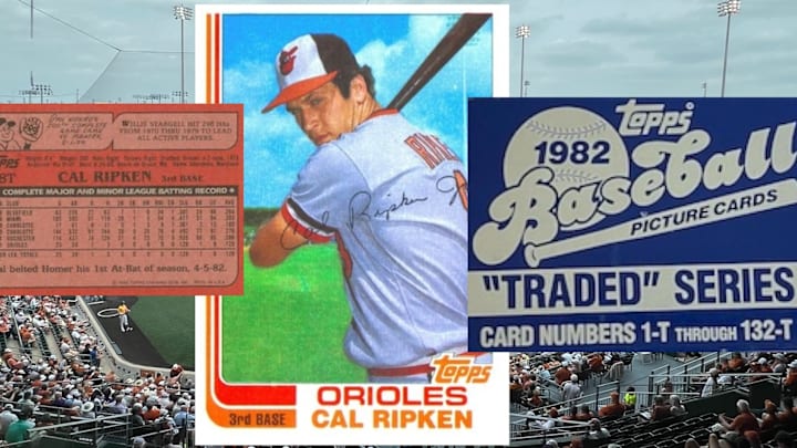 Cal Ripken Jr.'s 1982 Topps Traded rookie card (#98T) carries the company's second 132-card standalone set.