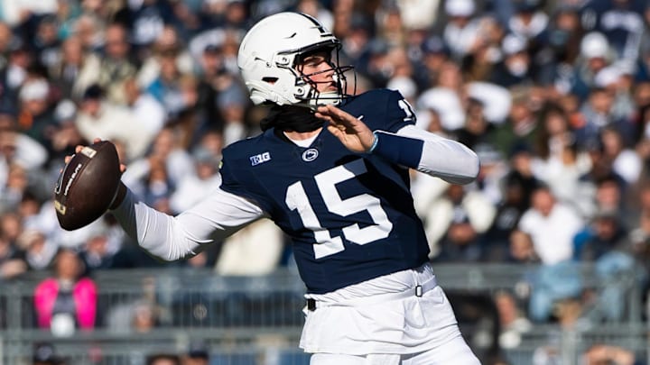 Penn State quarterback Drew Allar (15)