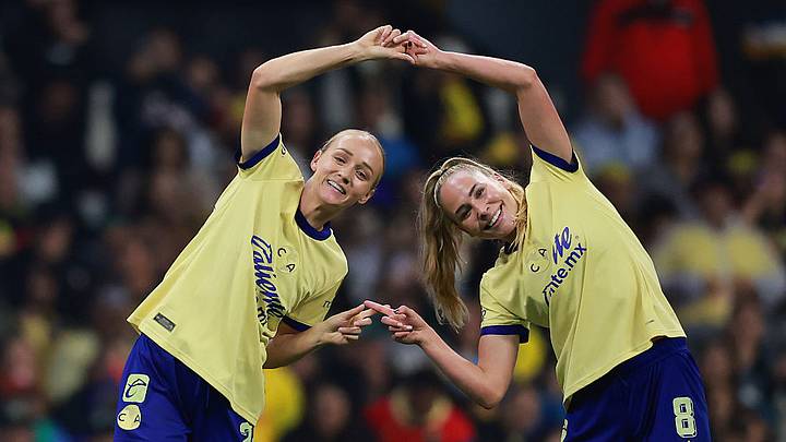 Irene Guerrero y Geyse marcaron en el triunfo 2-1 del América ante Pachuca en el Azteca. Irene Guerrero y Geyse marcaron en el triunfo 2-1 del América ante Pachuca en el Azteca.
