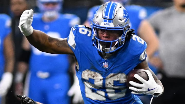 Lions running back Jahmyr Gibbs scored 20 touchdowns last season including 16 on the ground. 