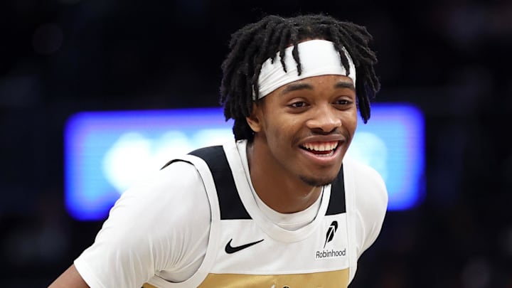 Jan 29, 2026; Washington, District of Columbia, USA; Washington Wizards guard Bilal Coulibaly (0) looks on during the second half against the Milwaukee Bucks at Capital One Arena. Mandatory Credit: Daniel Kucin Jr.-Imagn Images Jan 29, 2026; Washington, District of Columbia, USA; Washington Wizards guard Bilal Coulibaly (0) looks on during the second half against the Milwaukee Bucks at Capital One Arena. Mandatory Credit: Daniel Kucin Jr.-Imagn Images
