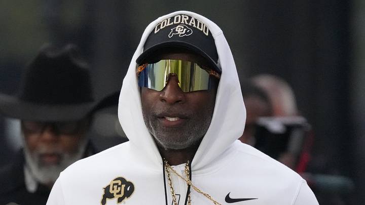 Sep 19, 2026; Evanston, Illinois, USA; Colorado Buffaloes head coach Deion Sanders takes the field with his team for warmups before the game against the Northwestern Wildcats at Northwestern Medicine Field at Martin Stadium. Mandatory Credit: David Banks-Imagn Images Sep 19, 2026; Evanston, Illinois, USA; Colorado Buffaloes head coach Deion Sanders takes the field with his team for warmups before the game against the Northwestern Wildcats at Northwestern Medicine Field at Martin Stadium. Mandatory Credit: David Banks-Imagn Images